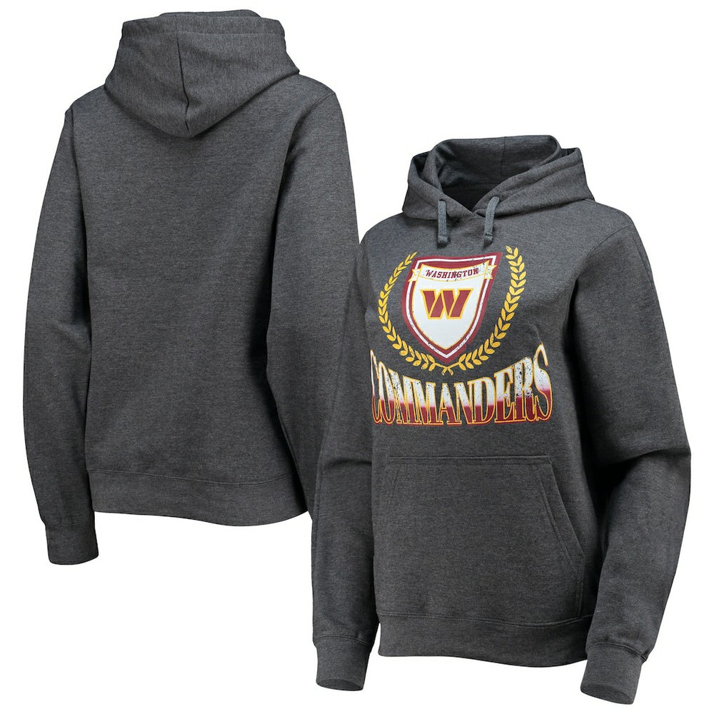 Washington Commanders WEAR by Erin Andrews Women's Fleece Pullover Hoodie - Heathered Gray discount