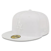 Los Angeles Dodgers White on White 59FIFTY Fitted Hat | New Era