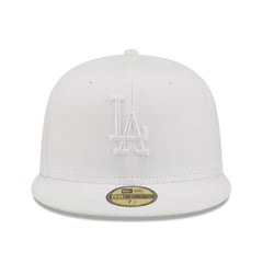 Los Angeles Dodgers White on White 59FIFTY Fitted Hat | New Era