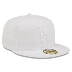 Los Angeles Dodgers White on White 59FIFTY Fitted Hat | New Era