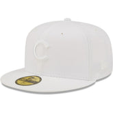 Chicago Cubs White on White 59FIFTY Fitted Hat | New Era