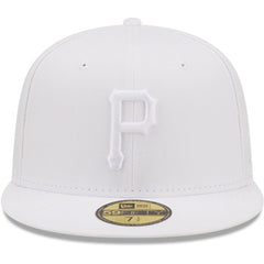 Pittsburgh Pirates White on White 59FIFTY Fitted Hat | New Era