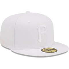 Pittsburgh Pirates White on White 59FIFTY Fitted Hat | New Era
