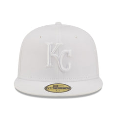 Kansas City Royals White on White 59FIFTY Fitted Hat | New Era