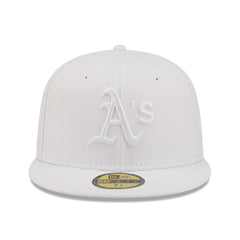 Athletics White on White 59FIFTY Fitted Hat | New Era