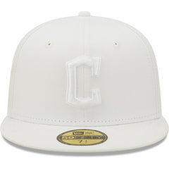 Cleveland Guardians White on White 59FIFTY Fitted Hat | New Era