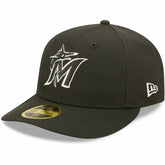 Miami Marlins Black & White Low Profile 59FIFTY Fitted Hat | New Era