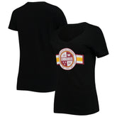 Washington Commanders New Era Women's V-Neck T-Shirt - Black on sale