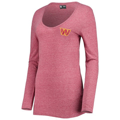 Washington Commanders New Era Women's Scoop Neck Tri-Blend Long Sleeve T-Shirt - Burgundy online