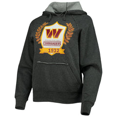 Washington Commanders New Era Women's Raglan Pullover Hoodie - Heathered Charcoal cheap