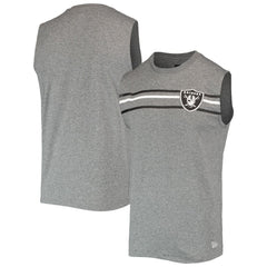 Las Vegas Raiders New Era Brushed Sleeveless Tank Top - Heathered Gray cheap