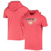 San Francisco 49ers New Era Team Brushed Hoodie T-Shirt - Heathered Red discount
