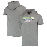 Seattle Seahawks New Era Team Brushed Hoodie T-Shirt - Heathered Gray sale