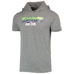 Seattle Seahawks New Era Team Brushed Hoodie T-Shirt - Heathered Gray sale