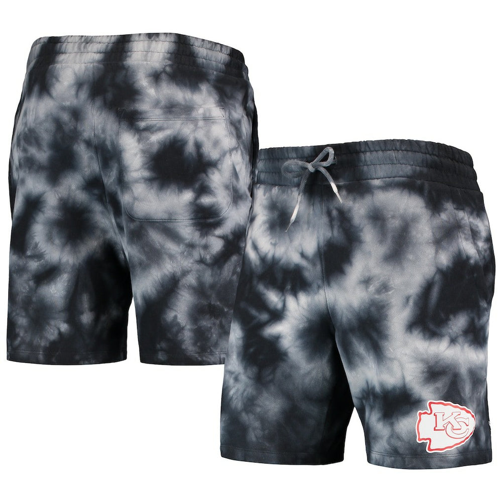 Kansas City Chiefs New Era Tie-Dye Shorts - Black on sale