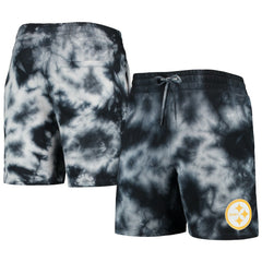 Pittsburgh Steelers New Era Tie-Dye Shorts - Black on sale