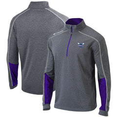 Charlotte Hornets Omni-Wick Shotgun 2.0 Quarter-Zip Pullover Top - Heathered Gray/Purple | Columbia for sale