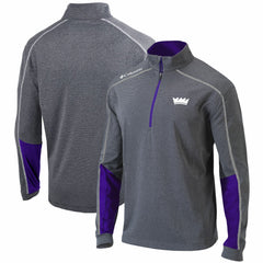 Sacramento Kings Omni-Wick Shotgun 2.0 Quarter-Zip Pullover Top - Heathered Gray/Purple | Columbia on sale