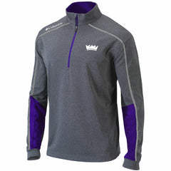 Sacramento Kings Omni-Wick Shotgun 2.0 Quarter-Zip Pullover Top - Heathered Gray/Purple | Columbia on sale