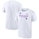 Toronto Maple Leafs NHL Hockey Fights Cancer T-Shirt White