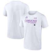 Vancouver Canucks NHL Hockey Fights Cancer T-Shirt White