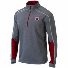 Washington Wizards Omni-Wick Shotgun 2.0 Quarter-Zip Pullover Top - Heathered Gray/Red | Columbia on sale