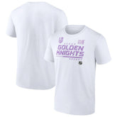 Vegas Golden Knights NHL Hockey Fights Cancer T-Shirt White