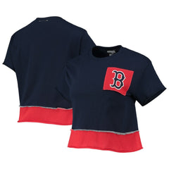 Boston Red Sox Refried Apparel Women's Cropped T-Shirt - Navy