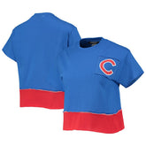 Chicago Cubs Refried Apparel Women's Cropped T-Shirt - Royal