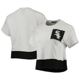 Chicago White Sox Refried Apparel Women's Cropped T-Shirt - Heathered Gray