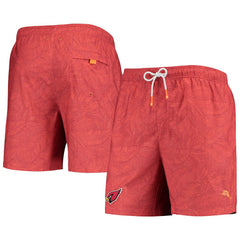 Arizona Cardinals Team Naples Layered Leaves Swim Trunks - Cardinal online