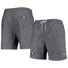 Las Vegas Raiders Naples Layered Leaves Swim Trunks - Black on sale