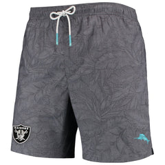 Las Vegas Raiders Naples Layered Leaves Swim Trunks - Black on sale