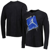 Dallas Mavericks Jordan Brand Courtside Max 90 Vintage Wash Statement Edition Long Sleeve T-Shirt sale - Black on sale