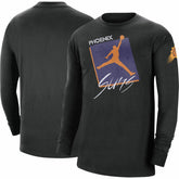 Phoenix Suns Jordan Brand Courtside Max 90 Vintage Wash Statement Edition Long Sleeve T-Shirt - Black shop