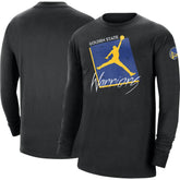 Golden State Warriors Jordan Brand Courtside Max 90 Vintage Wash Statement Edition Long Sleeve T-Shirt sale - Black shop