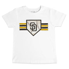 San Diego Padres Tiny Turnip Youth Base Stripe T-Shirt - White