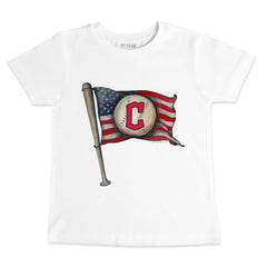 Cleveland Guardians Tiny Turnip Youth Baseball Flag T-Shirt - White