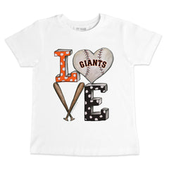 San Francisco Giants Tiny Turnip Youth Baseball Love T-Shirt - White
