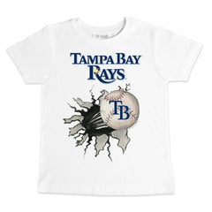 Tampa Bay Rays Tiny Turnip Youth Baseball Tear T-Shirt - White