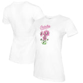 Baltimore Orioles Tiny Turnip Women's Blooming Baseballs T-Shirt - White