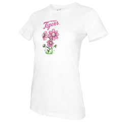 Detroit Tigers Tiny Turnip Women's Blooming Baseballs T-Shirt - White