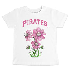Pittsburgh Pirates Tiny Turnip Youth Blooming Baseballs T-Shirt - White