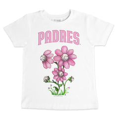 San Diego Padres Tiny Turnip Youth Blooming Baseballs T-Shirt - White