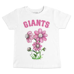 San Francisco Giants Tiny Turnip Youth Blooming Baseballs T-Shirt - White