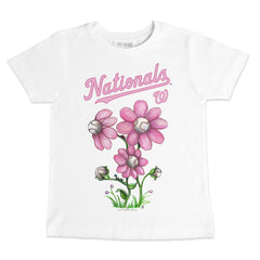 Washington Nationals Tiny Turnip Youth Blooming Baseballs T-Shirt - White