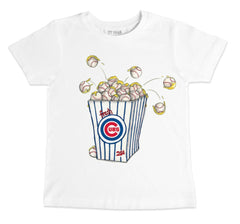 Chicago Cubs Tiny Turnip Youth Popcorn T-Shirt - White