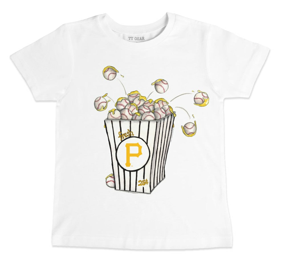 Pittsburgh Pirates Tiny Turnip Youth Popcorn T-Shirt - White