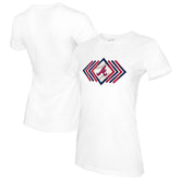 Atlanta Braves Tiny Turnip Women's Prism Arrows T-Shirt - White