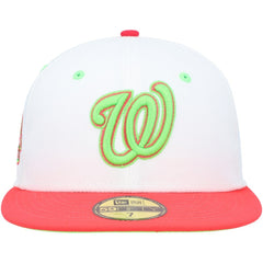 Washington Nationals Robert F. Kennedy Memorial Stadium Strawberry Lolli 59FIFTY Fitted Hat - White/Coral | New Era